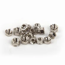 K Type Lock Nut M3 M4 M5 M6 M8 M10 M12 Bright-Zinc Plated Steel Hex Toothed Serrated Washer Gasket Lock Nut