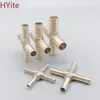 Cross Shaped Brass Pipe Fitting 4 Way 4mm 6mm 8mm 10mm 12mm Hose Barb Connector Joint Copper Barbed Coupler Adapter Coupling ► Photo 3/3