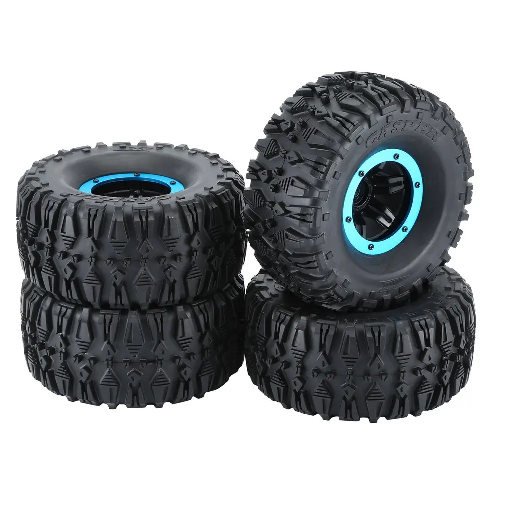 ax Blue 4PCS 2.2 Inch Rubber Tires Pneumatic Tire 135/62 Axe Torch Tread Car Set for RC Rock Crawler Remote Control Car Tyres - Цвет: ax Blue