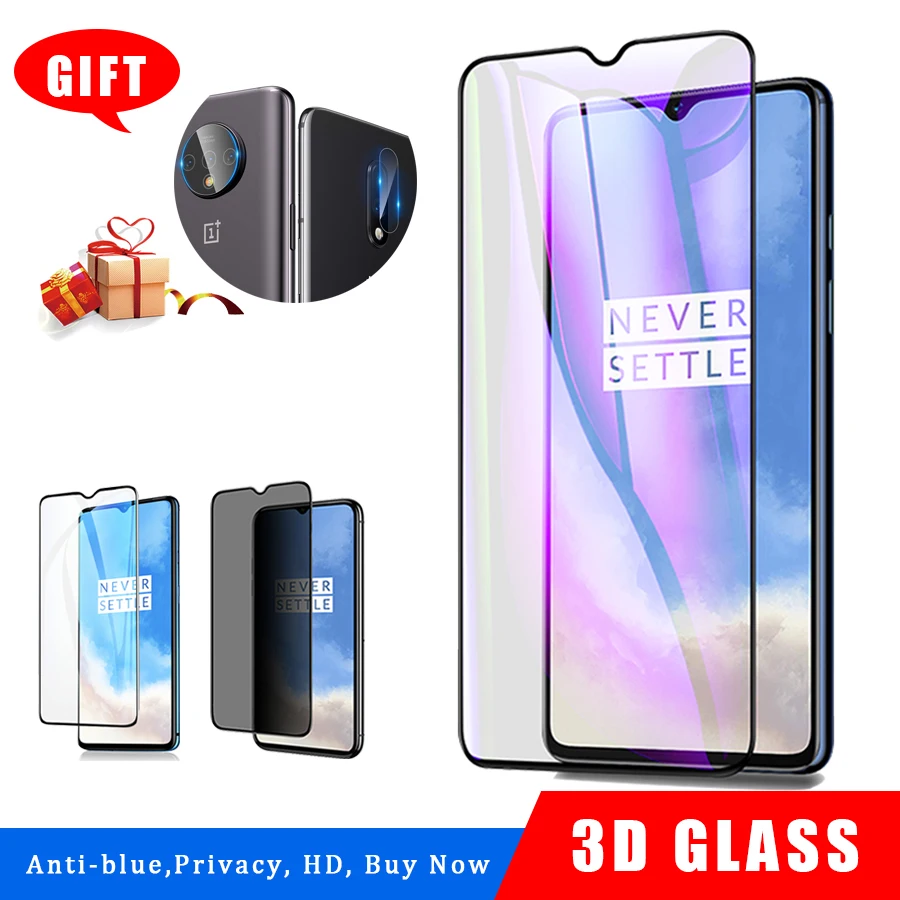 Закаленное стекло для Oneplus 7T защита экрана 7 6T Защитное объектива камеры от