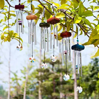

H&D 6 style Mini Wind Chimes Ornament Rainbow Maker Crystal Prism Suncatcher for Home Indoor Garden Balcony Porch Backyard Decor