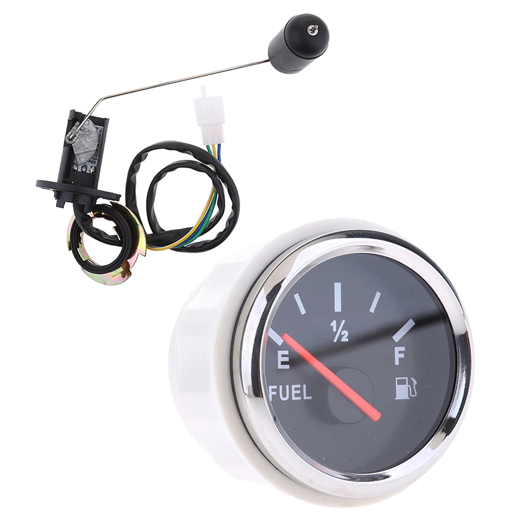 COMBO Fuel Level Gauge Meter w/ Fuel Sensor E-12-F Pointer 2