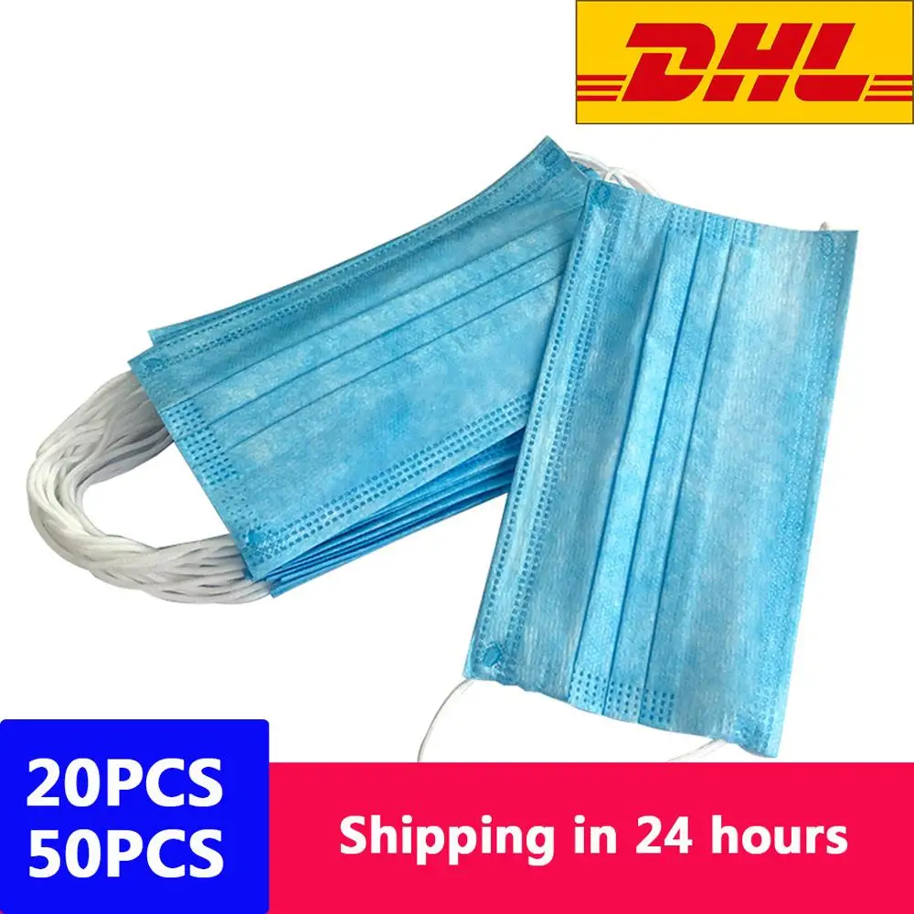 

20pcs/50pcs Disposable mask Masque woven Disposable Elastic Mouth CE FDA Face Mask Masque Gezichtsmasker