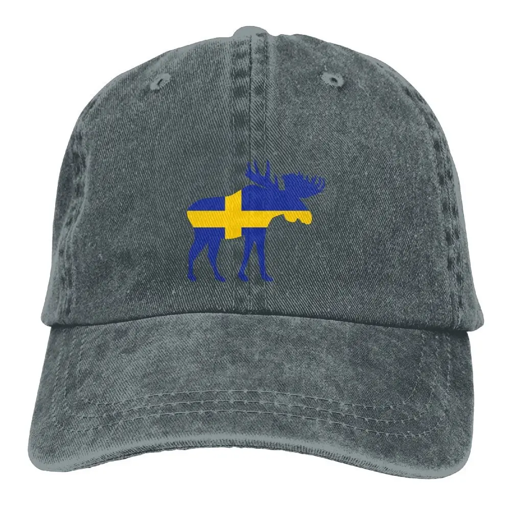 Джинсовая бейсболка Moose Sweden Flag Мужская бейсболка регулируемая бейсболка