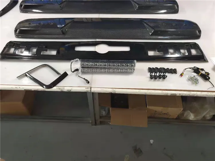 G класс w464 G63 G500 углеродный finber спойлер на крышу для w464 G500 G63 углеродный finber светодиодный светильник бар