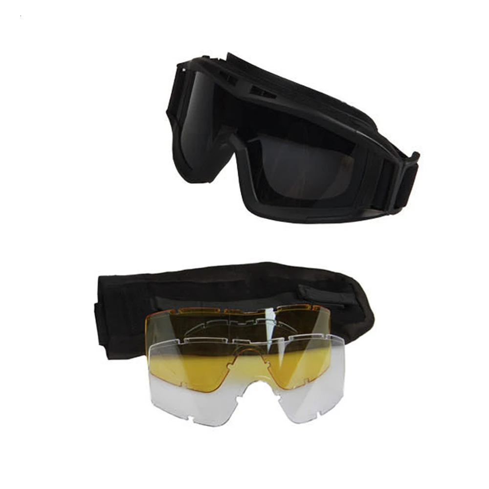 Тактические очки, ударопрочные очки, сменные защитные линзы, очки, велосипедный Пейнтбол, страйкбол, CS Wargame, аксессуары