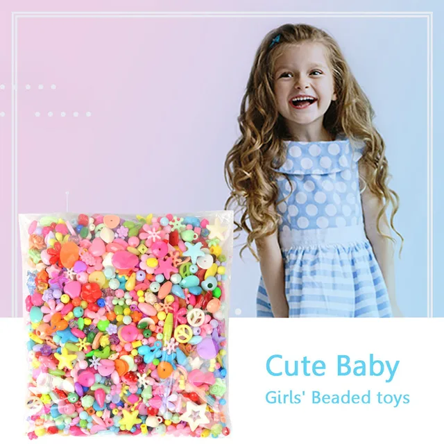 US $11.29 1 Bag Mixed Colorful Beads DIY Bracelets Necklaces Jewelry Making Children's Bracelet Educational T