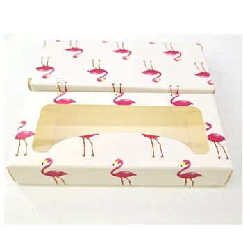 

NEW Eyelashes Packaging Box Wholesale Bulk Custom Logo Empty Paper Package Case Mink Lashes New 50/100pcs Flamingo Boxes