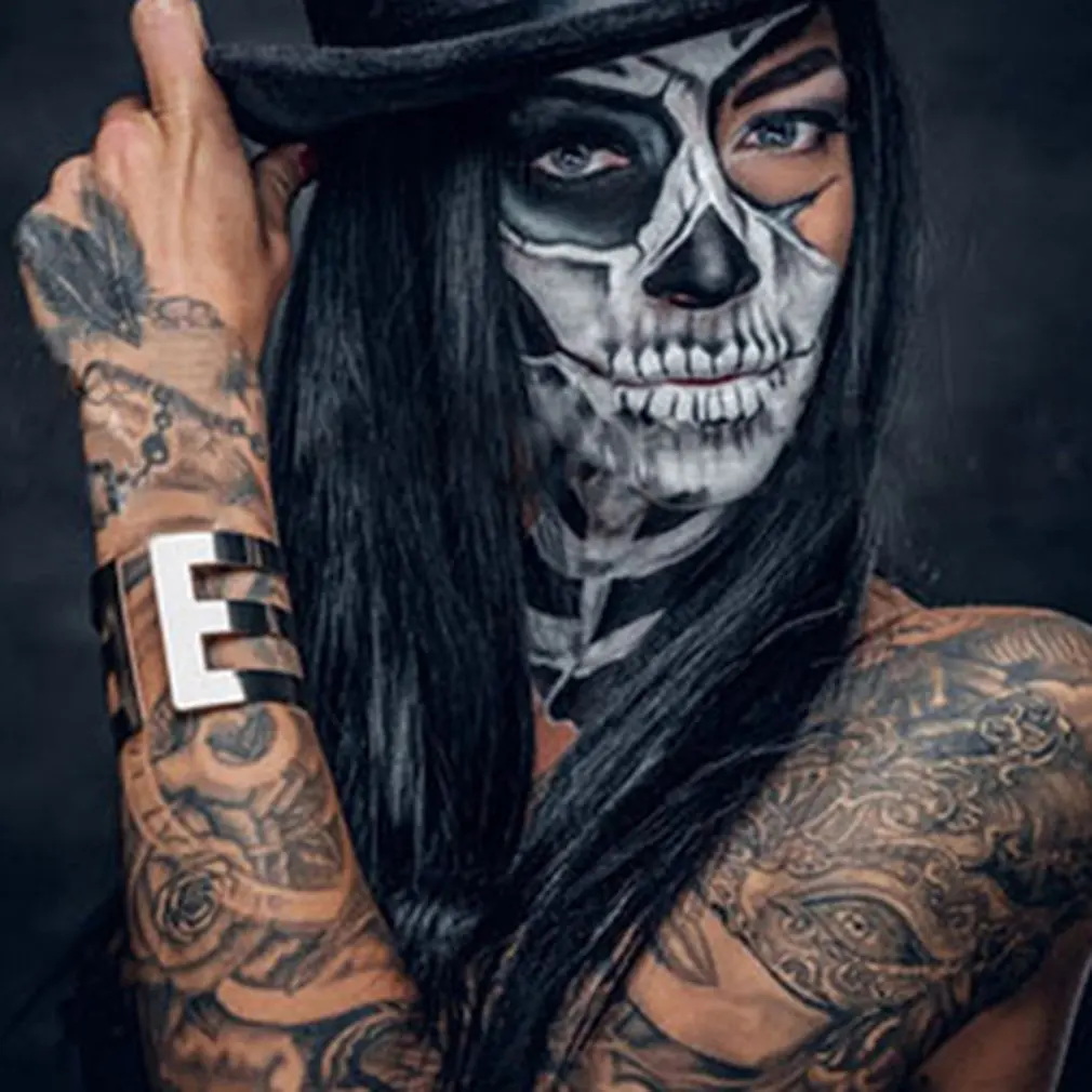 Creative Tattoo Sticker Customized Face Environmental Water Transfer Party Halloween Sticker Decorative Tattoo Sticker