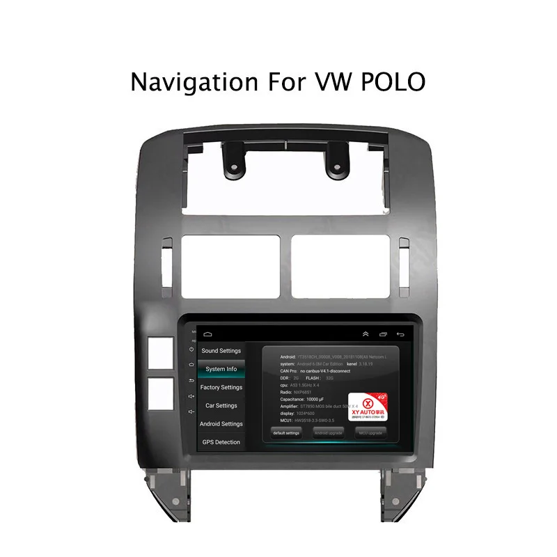 Cheap 9Inch Android 8.1 Car DVD GPS Navigation Player For VW Polo 2004-2010 4G LTE with SIM Card Slot 2DIN Car Radio Stereo 5