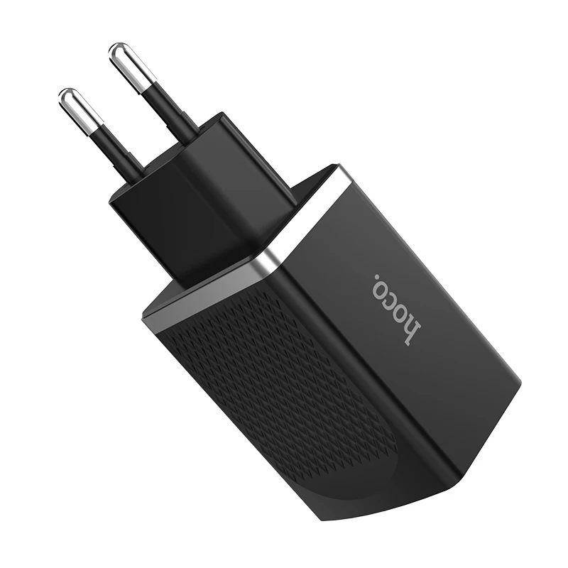 HOCO C43A, 10 шт./лот,, 5 В, 2,4 А, USB зарядное устройство для iPhone 11 Xs Max, евро вилка, настенное зарядное устройство, адаптер для samsung, Xiaomi, huawei