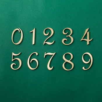 

Solid Brass House Number /70mm Height / 0-9 Number for Office Modern Plaque Number Hotel Room Number Address Digits Plate Sign