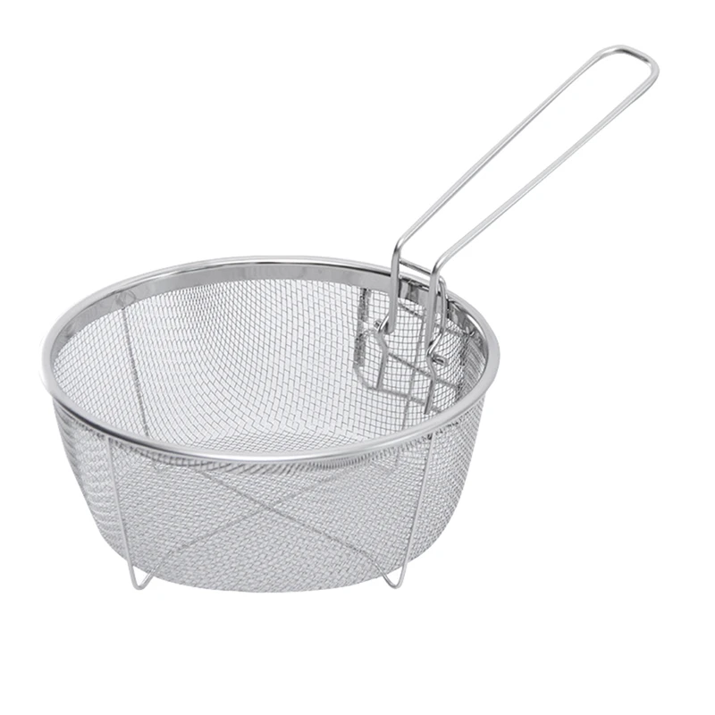 Stainless Steel Fry Baskets Hot Oil Frying Fried Basket With Single
