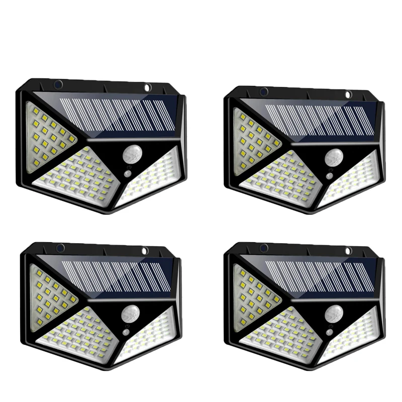 

LED Solar Power PIR Motion Sensor Wall Light 100 LEDs Outdoor Waterproof Energy Saving Street Garden Security Lamp