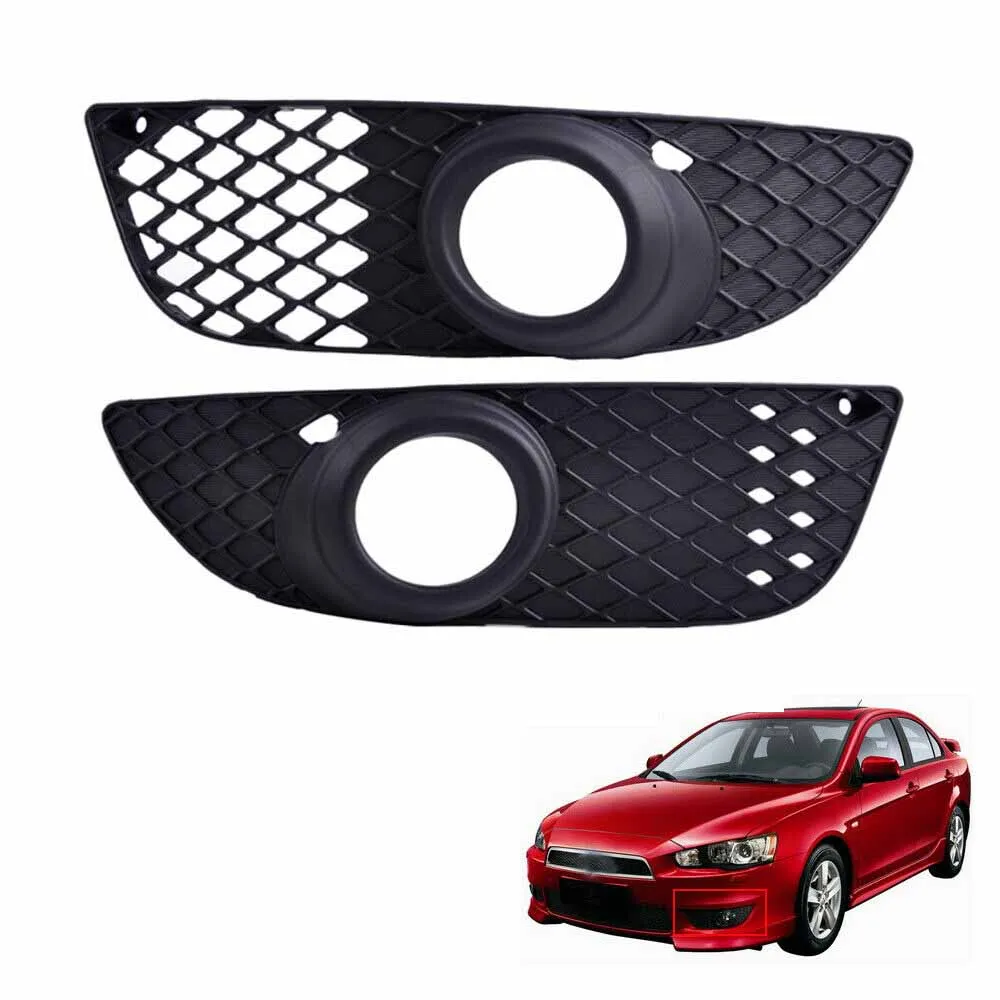 Правая + левая БОКОВАЯ противотуманная фара решетки для бампера Mitsubishi Lancer 08 12