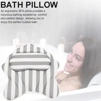 

Bath Pillow for Men Women Quick Drying Irregular-Shaped Bath Pillow with Sucker for Tub Neck and Back Support