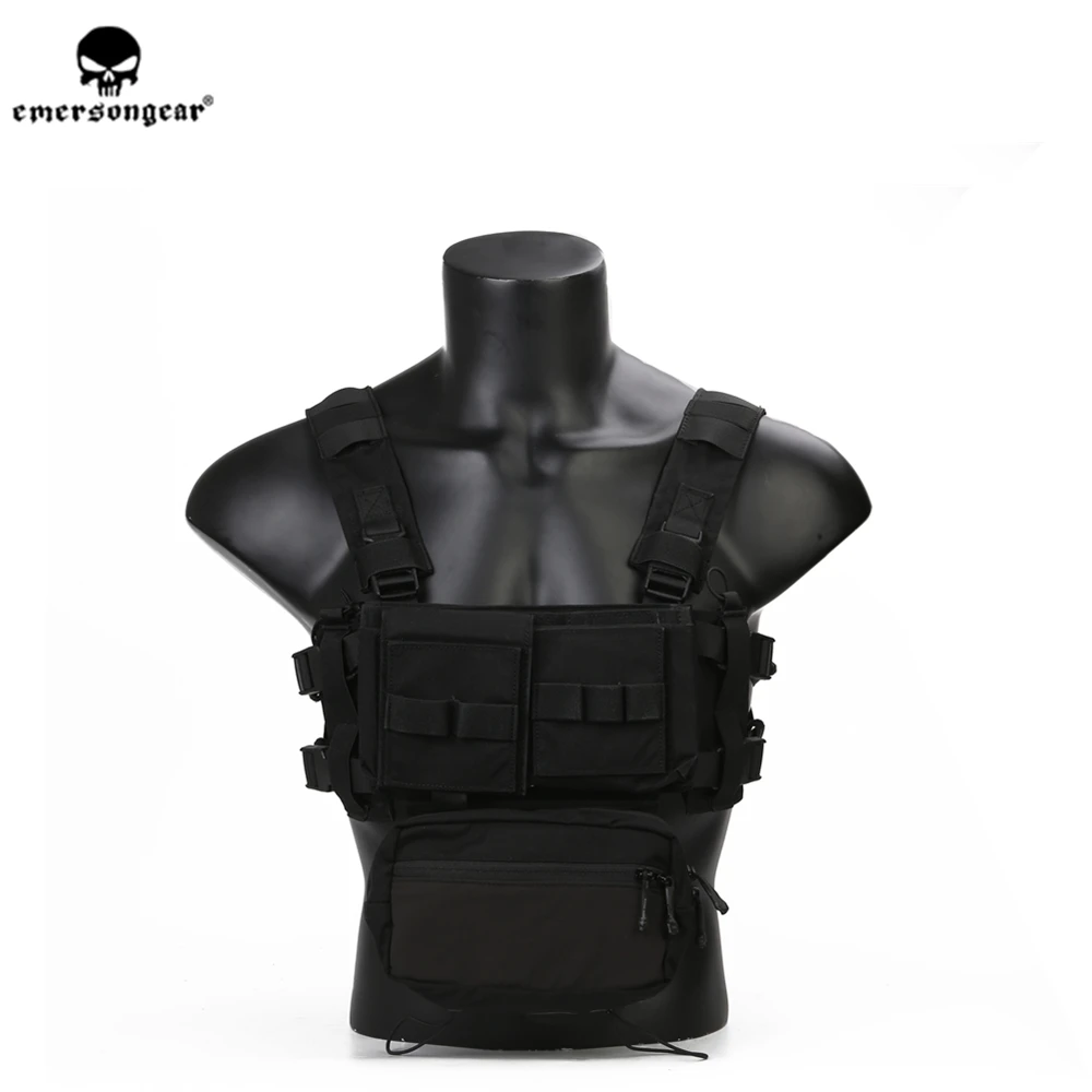 Emersongear MK3 тактическая нагрудная Установка микро-модульная Регулируемая охотничья пластина для переноски страйкбольного жилета с 556 762 подсумок