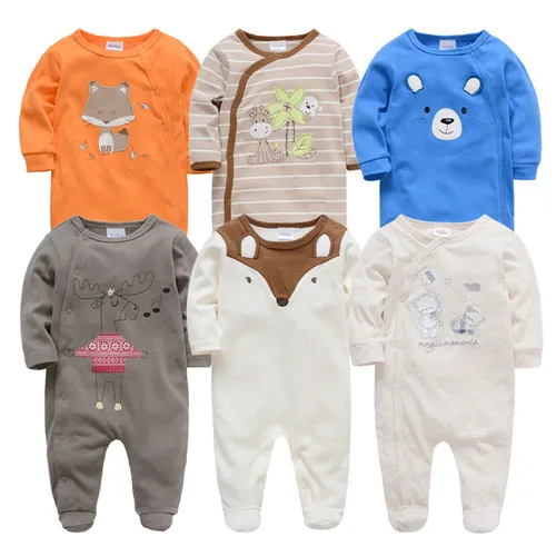 Коллекция года, 6 шт./партия, детские комбинезоны, roupa de bebes, Одежда для новорожденных мальчиков и девочек летний хлопковый комбинезон на возраст от 0 до 12 месяцев, Одежда для младенцев - Цвет: 434540864447