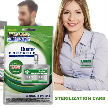 

Portable Air Purification Card Neck Hanging Protection Card air Freshener Card with Lanyard Formaldehyde Remove