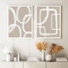 Brush Beige Background Wall Art Canvas