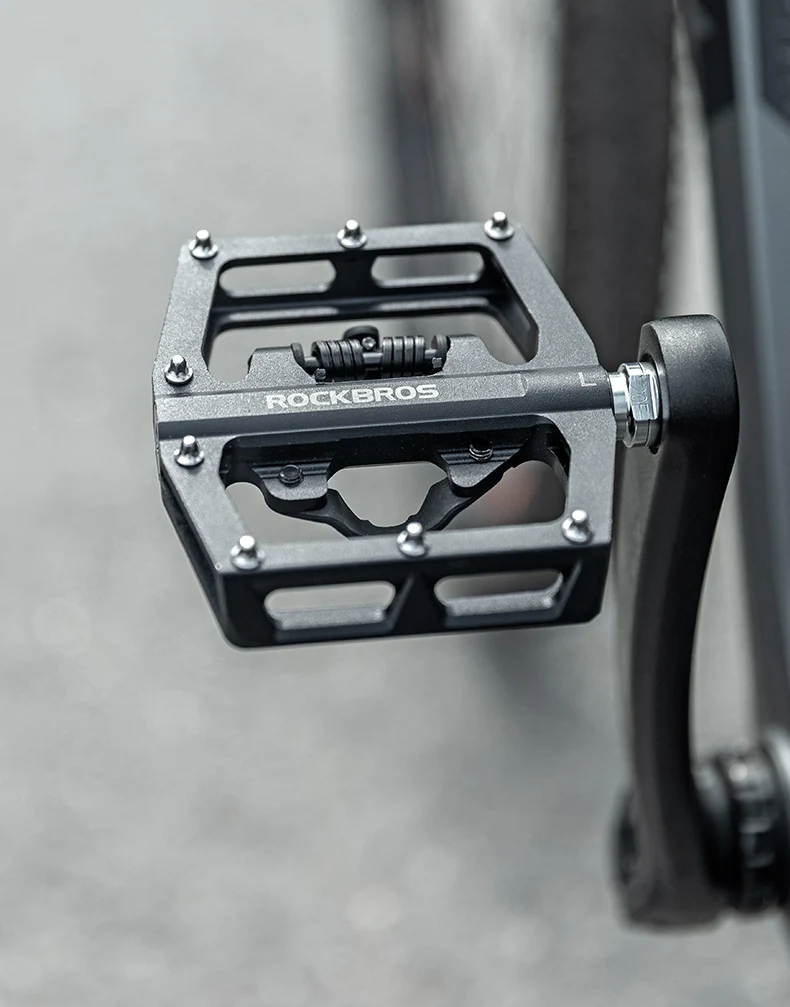ROCKBROS Pédales de vélo 2 en 1 SPD Pédales/plateforme en