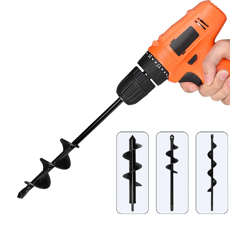

1 Pcs Yard Butler Roto Digger Garden Auger Drill Bit Planting Irrigation Weeding Steel Tools for Electric Hammer and Water borer