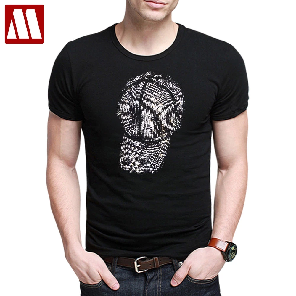 Mens Designer T Shirt Men Short Sleeves Black Tshirt Man Cotton Top Tees Summer Rhinestone Multicolor Shinning Skull T Shirts T Shirts Aliexpress