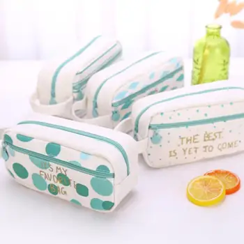 

Lovely Letters Pencil Case Canvas 1pcs kawaii pencil case box school estucches pencil bag school supplies stationery Zipper Pouc