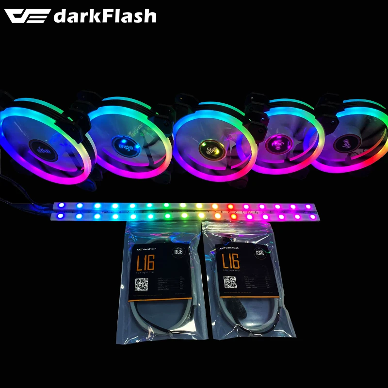 Darkflash DR12 pro aura синхронизирующий компьютер чехол Вентилятор охлаждения RGB