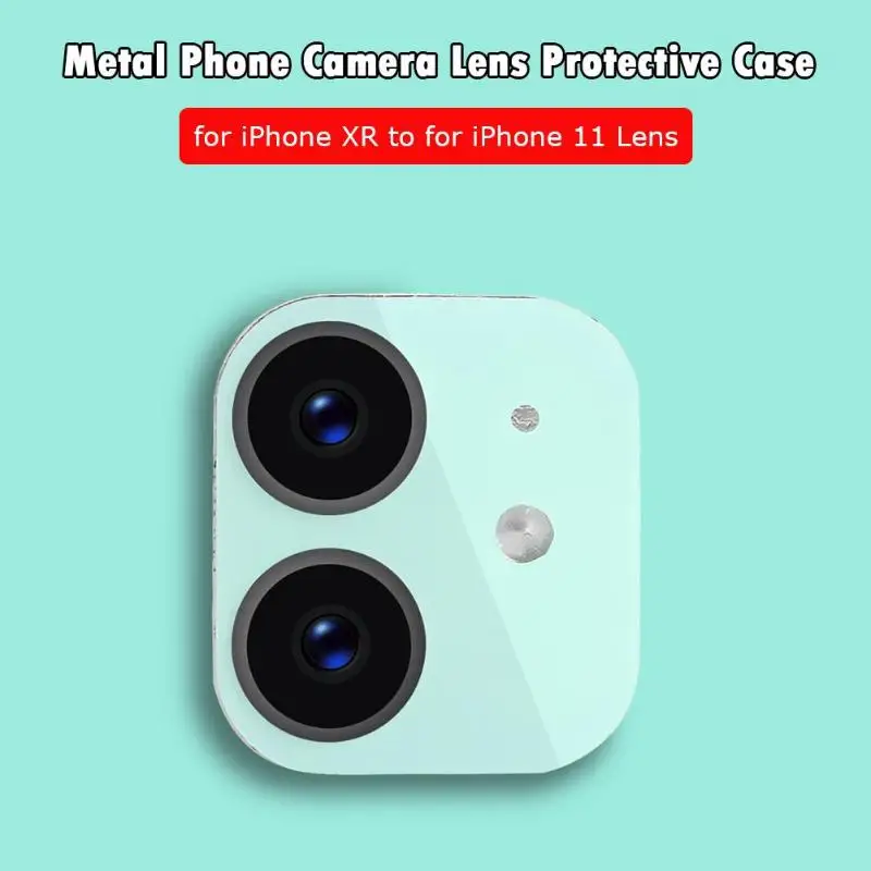 Закаленное стекло и металлический корпус телефона объектив камеры Защитная крышка для iPhone XR для iPhone 11 объектив