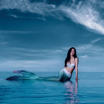 

Adult Mermaid Tail With Monofin Bikini Bra Sets Holiday Swimmable Mermaid Party Princess Cosplay Costume Girl Swimsuit C188274AD