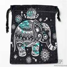 Пользовательские печати черный слон сумки для покупок на шнурках дорожный мешочек для хранения плавать Туризм игрушка сумка унисекс мульти Size18-12-31-05