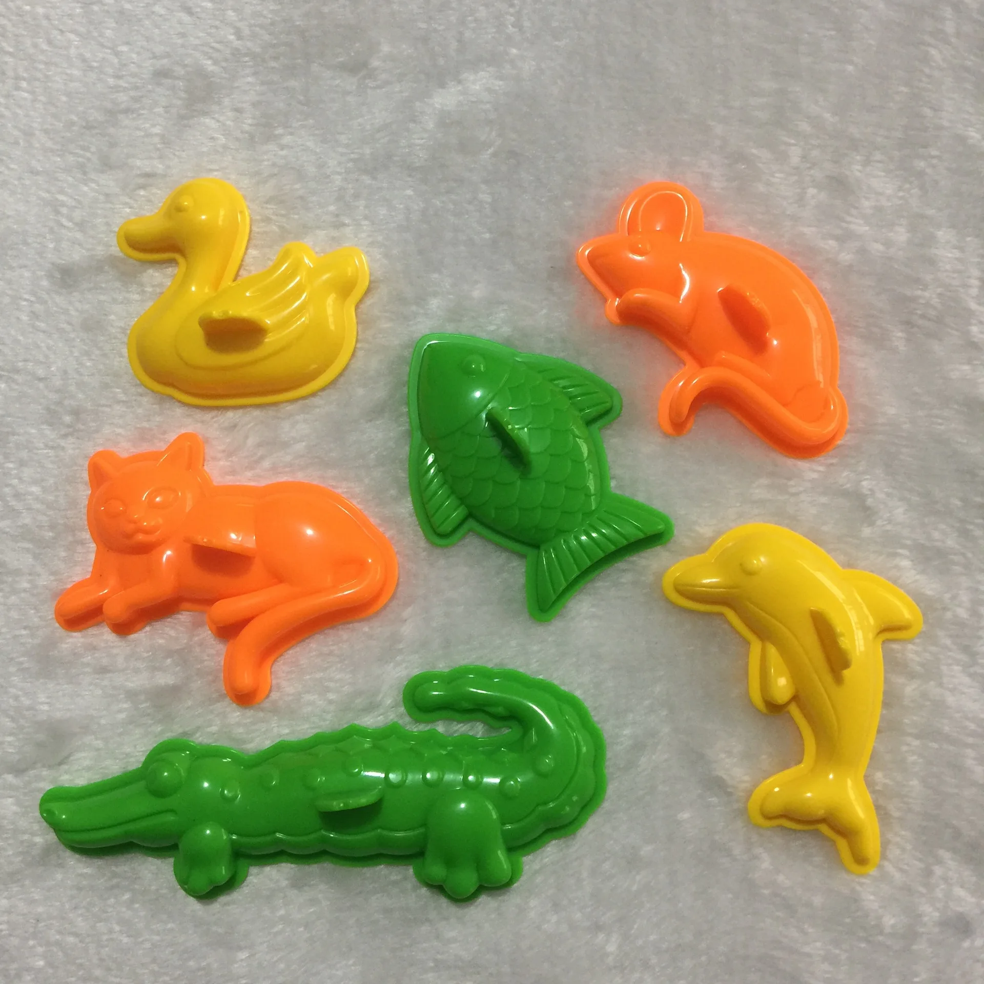 incredible  6 pcs/set Animals Model Fish Cat Duck Dolphin Sand Molding Tools Castle Building Model Beach Toys K