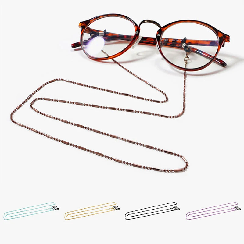 

Fashion Reading Glasses Chain for Women Metal Sunglasses Cords Beaded Eyeglass Lanyard Hold Straps Eyewear Retainer