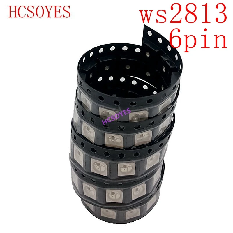 

1000pcs 5V WS2813 (6pins) Dual-signal 5050 SMD Black/White version WS2813 Individually Addressable Digital RGB LED Chip