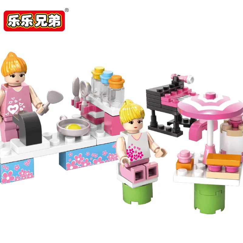 

Lele Brothers Fashion Girl Gift Box CHILDREN'S Toy Educational Toy Compatible LEGO Building Blocks