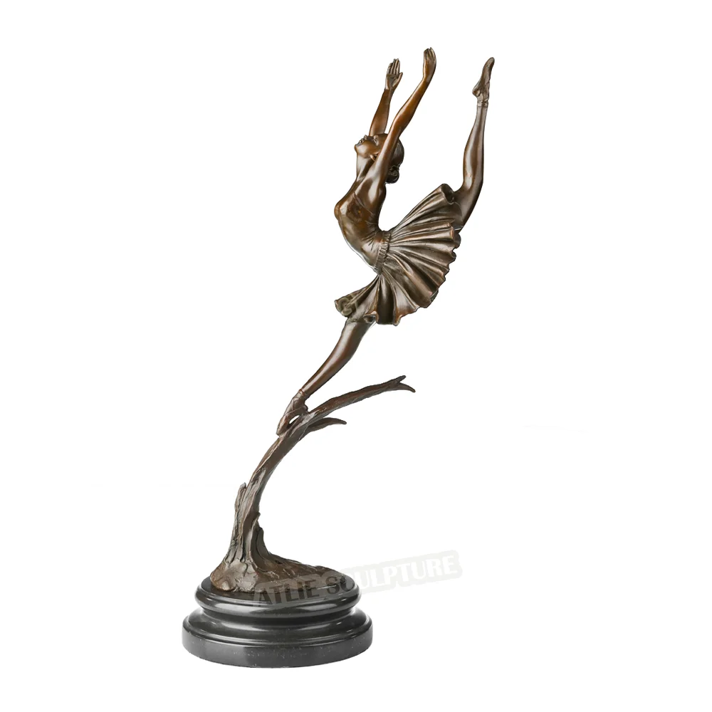 Ballerina Bronze Statue Female Jumping Ballet Dance Sculpture Delicate Art Perfect Girl Room Decor Gifts|Statues & Sculptures| - AliExpress