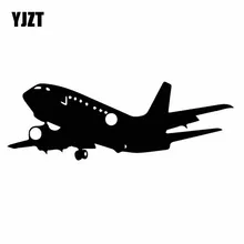 YJZT 15,4 см* 5,4 см крутая авиация виниловая наклейка силуэт наклейка нежная Автомобильная наклейка черный/серебристый C27-1188