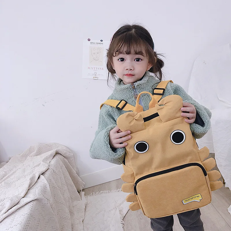 

Creative New Style Children Backpack Nylon Waterproof Small Animal Baby Nursery School Bag Cute Crab Backpack