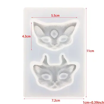 

DIY Cat Head Silicone Molds Resin Epoxy Casting Molds Including 2 Cat Styles R9JE