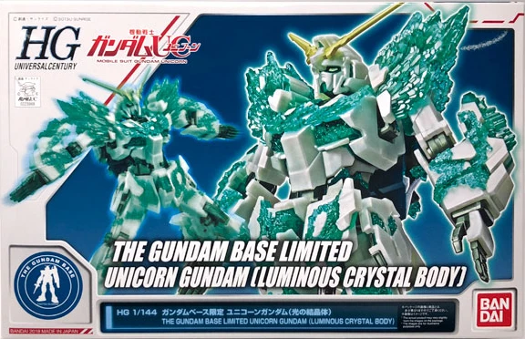 BANDAI GUNDAM HGUC HG 1/144 UNICORN LUMINOUS CRYSTAL BODY Gundam model kids assembled Robot Anime action figure toys | Игрушки и хобби