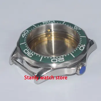 

Sapphire crystal 41mm stainless steel green ceramic bezel watch case fit ETA 2836 Miyota 8215 821A automatic movement