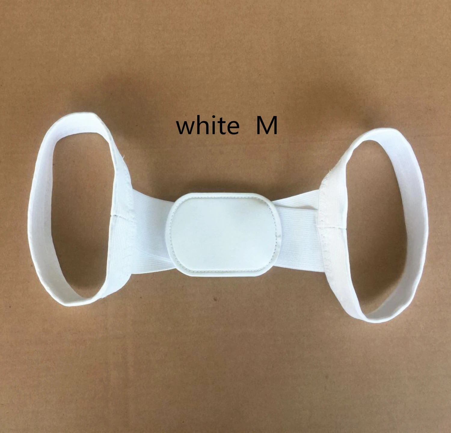 White M Корректор Осанки Спины поддержка ключицы коррекция спины прямые плечи Brace ремень с липучкой для взрослых детей - Цвет: White M