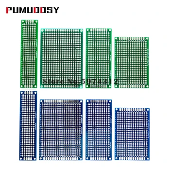 

20pcs/lot 5x7 4x6 3x7 2x8cm Double Side Prototype Diy Universal Printed Circuit PCB Board Protoboard For Arduino Green/Blue