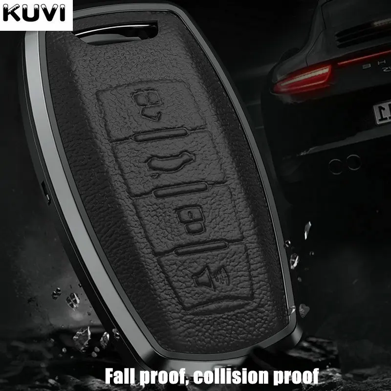 Alloy Leather Car Remote Key Case Cover Holder Shell For Great Wall Haval Hover H1 H4 H6 H7 H9 F5 F7 H2s Gmw Coupe - - Racext™ - Great REMOTE CONTROLS AND KEYS - Racext 53