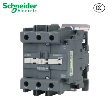 

80A AC Contactor 37KW-380V 50Hz 3P Coil Voltage AC 24V 36V 48V 110V 220V 380V 3NO 1NO+1NC LC1N AC3 Contactor Schneider LC1N80M5N