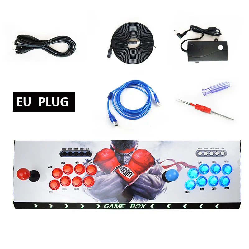 IYO Pandora 3D аркадная коробка 2448 134* 3D игры Нулевая задержка 8 кнопок Sanwa Джойстик 2 игрока контроллер Ретро игровая аркадная консоль - Цвет: Style 5 EU PLUG