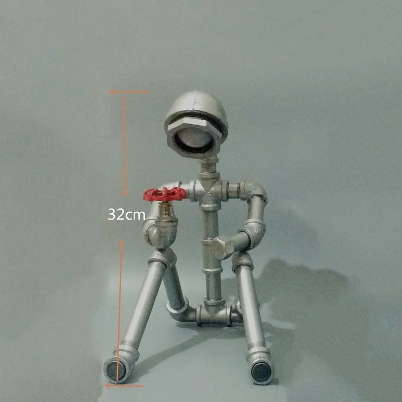 Винтажная настольная лампа с водопроводной трубкой креативная Настольная