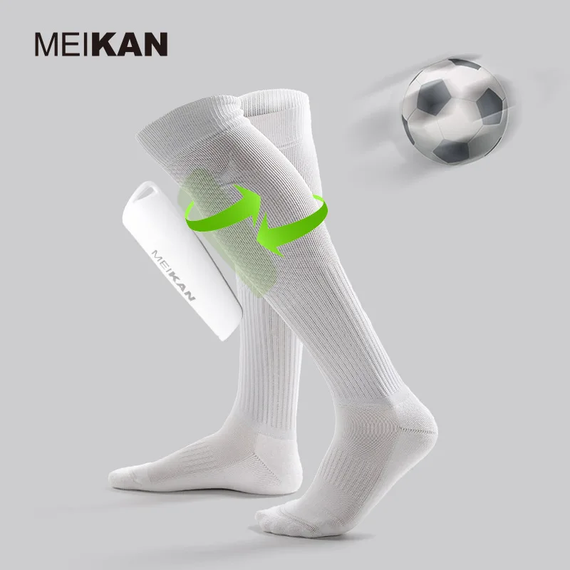 MEIKAN Football Shin Guards Socks With Pocket For Football Shin Pads Leg Sleeves Supporting Professional Sports Soccer Socks