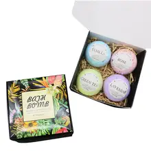 Яркие Гламурные 4 шт./компл. ванны соль тела эфирные масла ванны мяч натуральные пузыри для ванны бомбы мяч(мяч для ванной аромат случайный